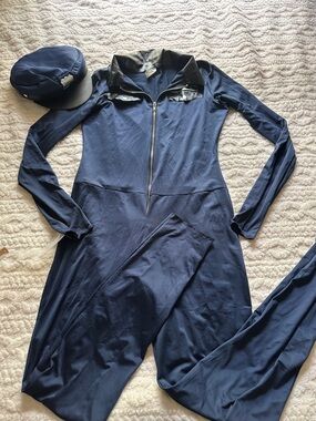 Halloween Adult Police Officer Catsuit Costume | Police Officer Costume